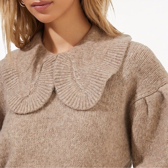 ASTR • Dashwood Collar Sweater in Taupe - Picture 11 of 12